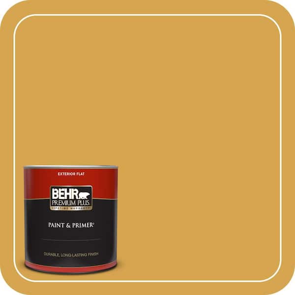 BEHR PREMIUM PLUS 1 qt. #M290-6 Plantain Chips Flat Exterior Paint & Primer