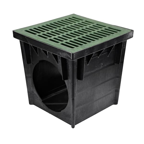 NDS 4 in. Plastic Round Drainage Grate in Green 13 - The Home Depot