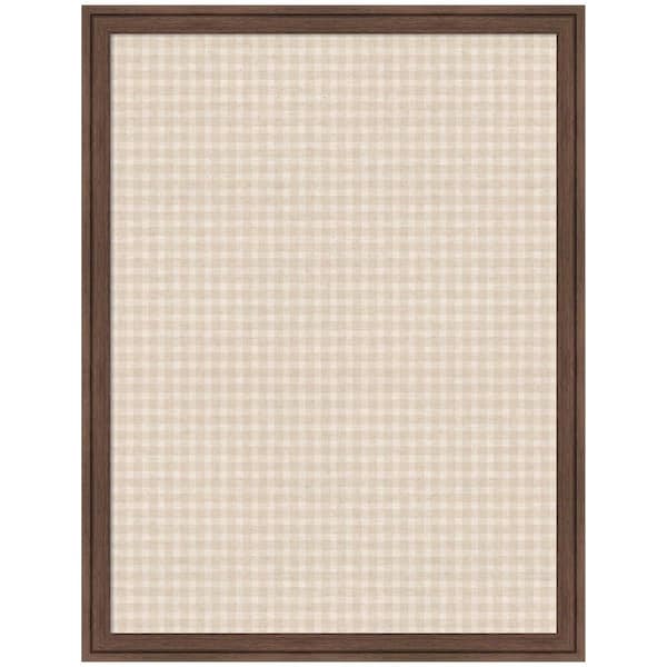 Florence 26 in. x 20 in. Brown Plastic Framed Memo Board