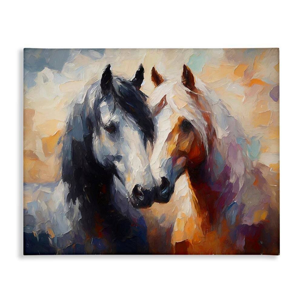 Hugging Horses Painting by Ramona Murdock Unframed Graphic Art Print Animal 20 in. x 16 in. price history on PriceWatchPro
