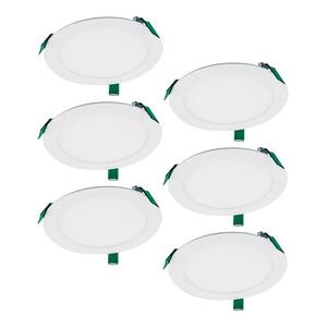 8 in. Selectable CCT and Lumens New Construction Canless Recessed Integrated LED Kit, (6-Pack)