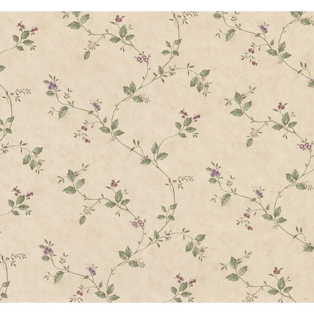 Ree Beige Mini Floral Trail Strippable Wallpaper (Covers 56.4 sq. ft.)