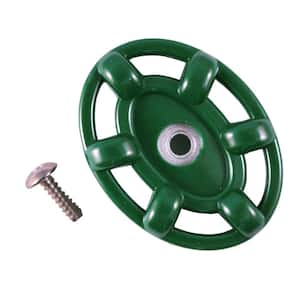 Green Rubberized Coated Oval Handle & Self-Tapping Stainless-Steel Screw for Frost-Free 460 Series Sillcock
