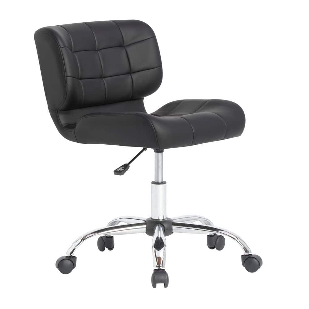 Calico Designs Modern Black Crest Armless Office MDF Chair Swivel Task Chair Desk Chair Computer Chair in Black price history on PriceWatchPro