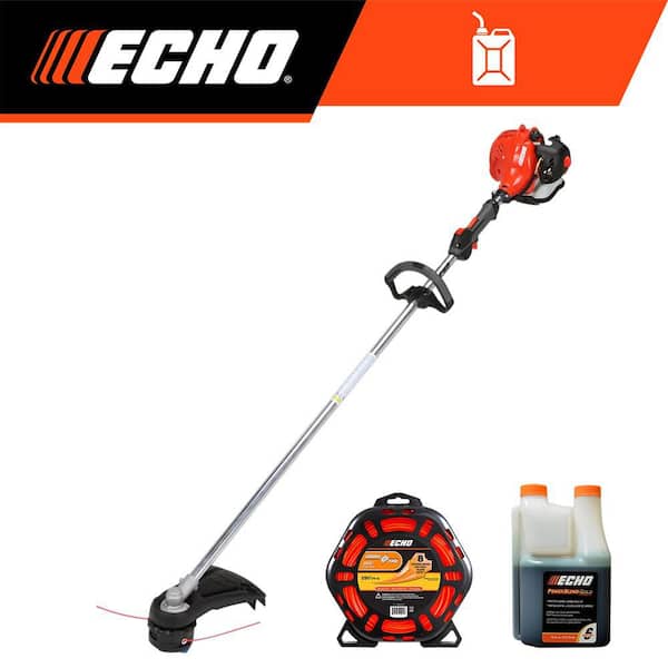 21.2 cc Gas Straight Shaft Trimmer, .095 in. Cross-Fire Trimmer Line (250 ft.) & 16 oz. PowerBlend Oil Combo Kit(3-Tool)