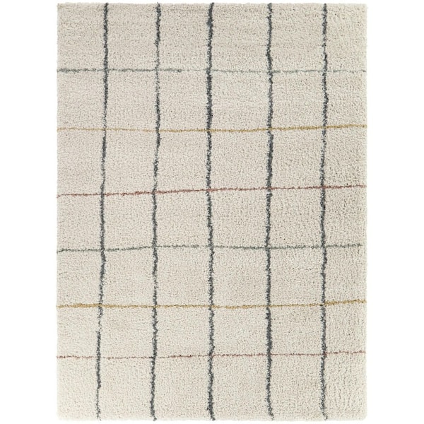 Bachri Cream 7 ft. 10 in. x 10 ft. Modern Area Rug