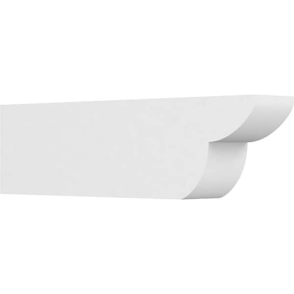 Ekena Millwork 6 in. x 10 in. x 36 in. Standard Crestline Architectural Grade PVC Rafter Tail Brace