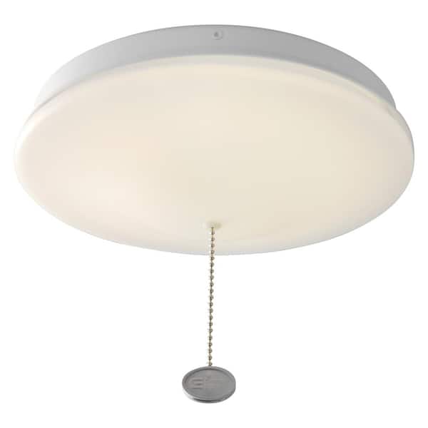 Commercial Electric 10 In White Closet Light With Pull Chain Led Flush Mount Ceiling 900 Lumens 4000k Bright 564221410 The