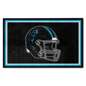Carolina Panthers Black 4 ft. x 6 ft. Plush Area Rug
