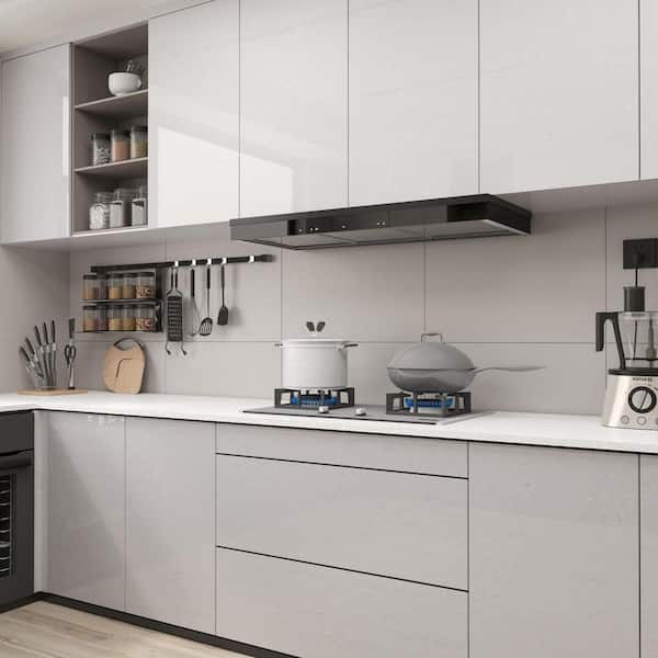 Self Adhesive Peel, Stick Wallpaper Contact Paper Matt White Wallpaper Cabinet Countertops 2-Roll, 15.7 in. x 118.11 in.