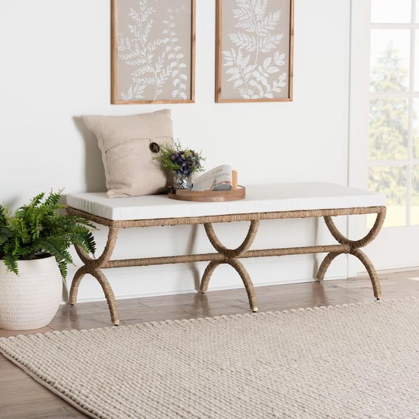 Seagrass Accent Bench