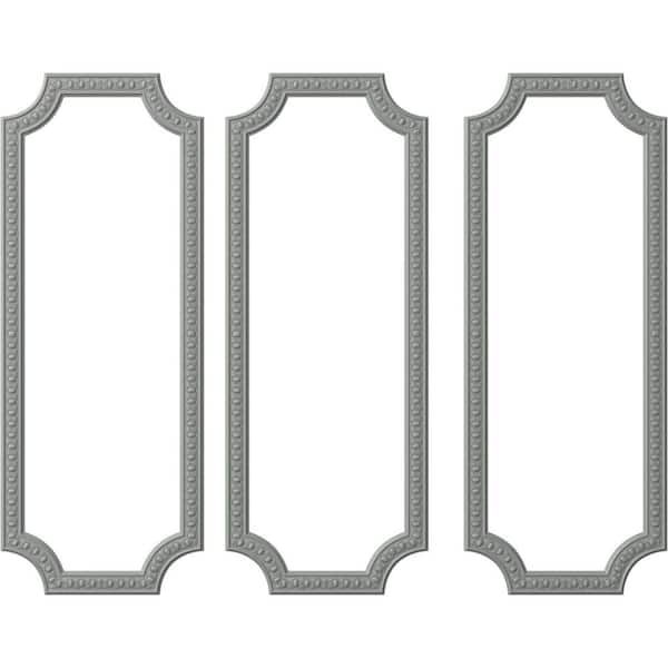 Ekena Millwork 28 in. W x 72 in. H Unfinished Polyurethane Caputo Egg and Dart Panel Moulding Kit (Triple Panel)