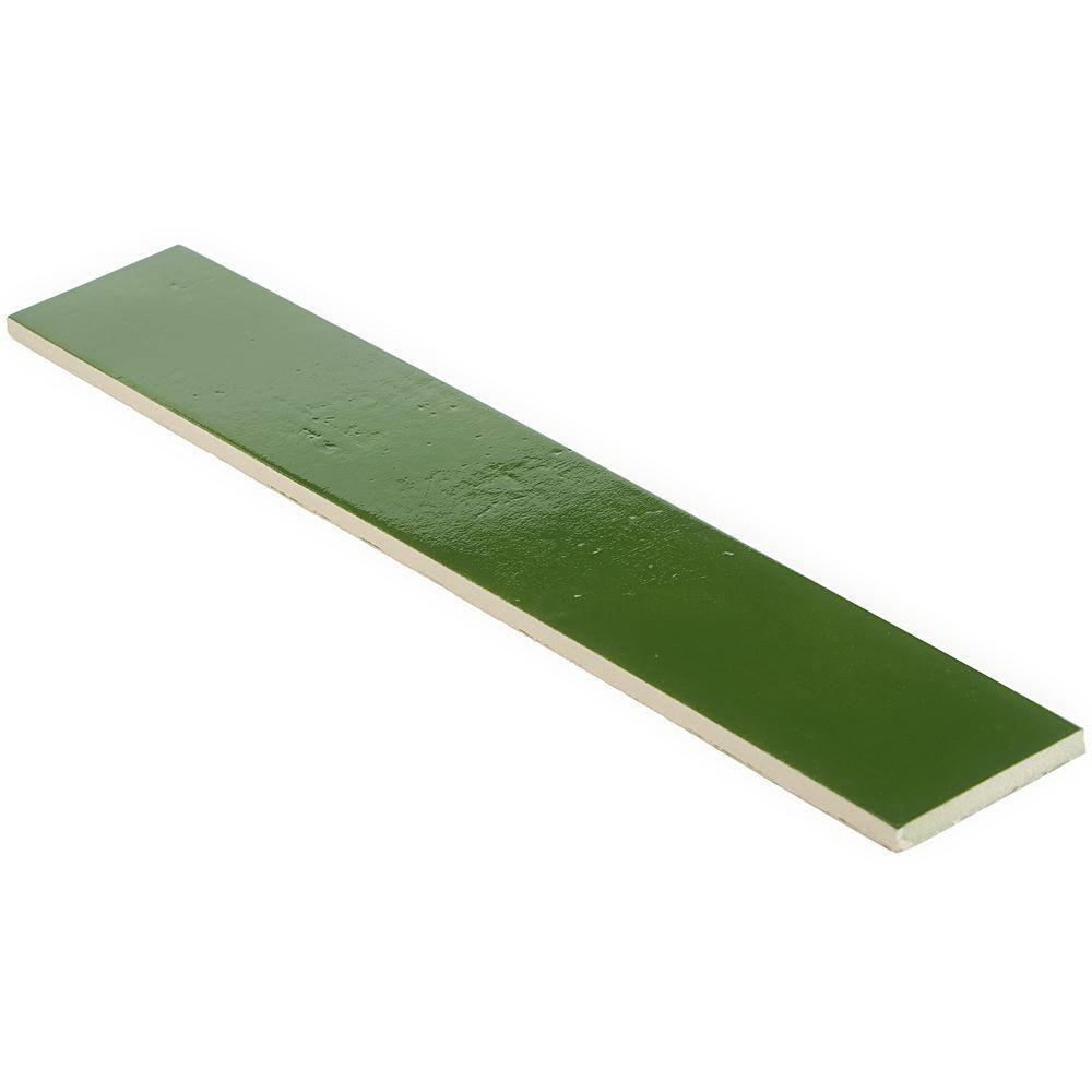 Moss Green 3x18 Rectified Polished Porcelain Tile