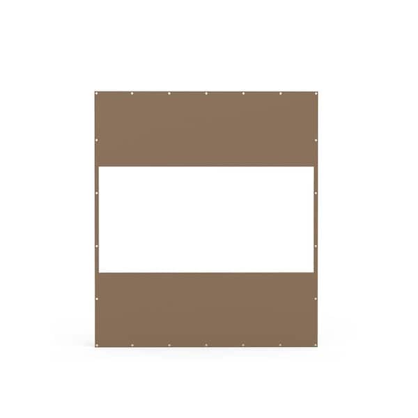 domi outdoor living 7.9 ft. x 6.9 ft. Beige Side Wall PVC Curtain with UV-Resistant and Waterproof Protection