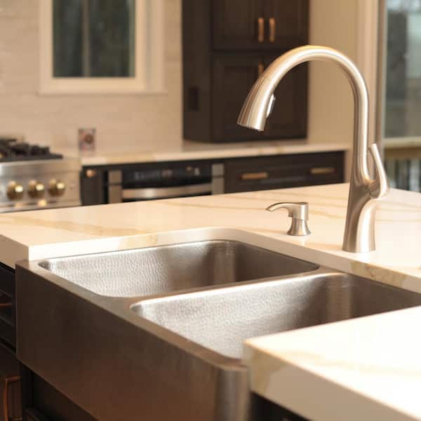 Lange 32 in. Farmhouse/Apron-Front Undermount Double Bowl 18 Gauge Brushed Stainless Steel Kitchen Sink