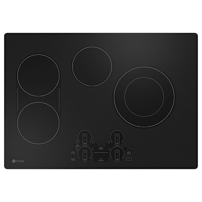 Profile 30 in. Smart Radiant Electric Cooktop in Black with 4 Elements