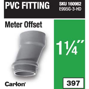 1-1/4 in. Elbow PVC Meter Offset