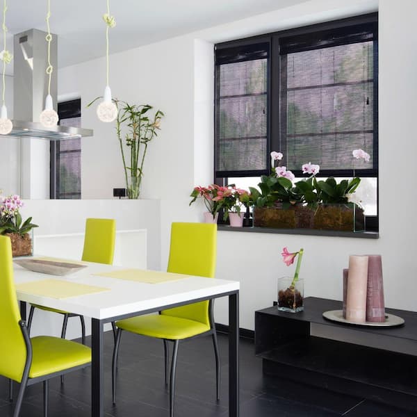 Home Decorators Collection Espresso Multi-Weave Bamboo Roman Shade - 52 in. W x 72 in. L (Actual Size 51.5 in. W x 72 in. L)