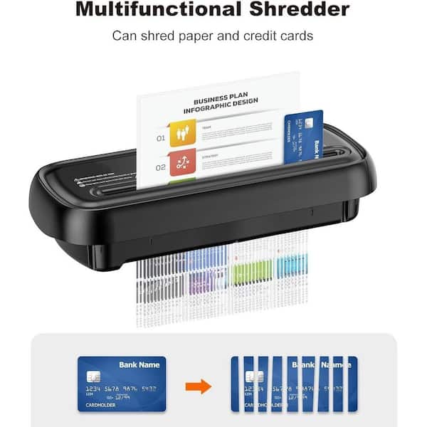 Yichuhaoxi 6-Sheet Strip Cut Portable Shredder Extendable Yichuhaoxi 6-Sheet Strip Cut Portable Shredder Extendable