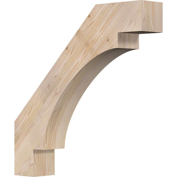 Ekena Millwork 5 1/2"W x 30"D x 30"H Merced Smooth Knee Brace, Douglas Fir