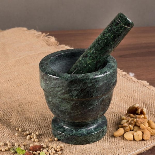 Marble Stone Mortar & Pestle, Stone herb grinder, Mortar and