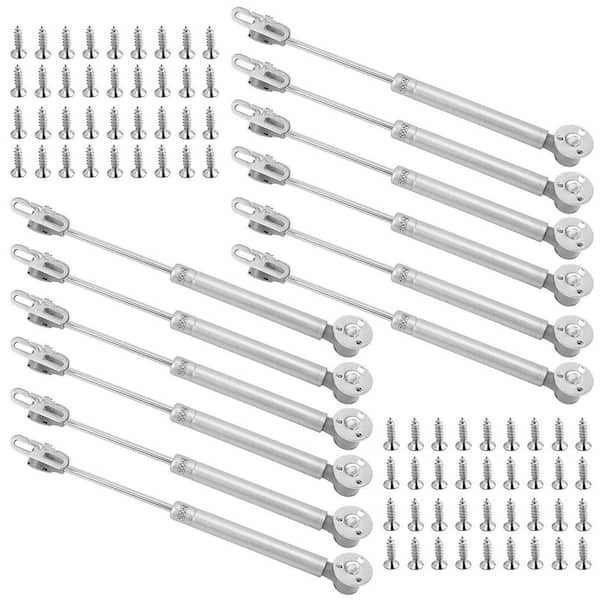 Pneumatic Cabinet Door Lift Support with 50-Srews, Soft Open Lid Stay Hinge for Box, Storage, Chest, Bench (10-Pack)