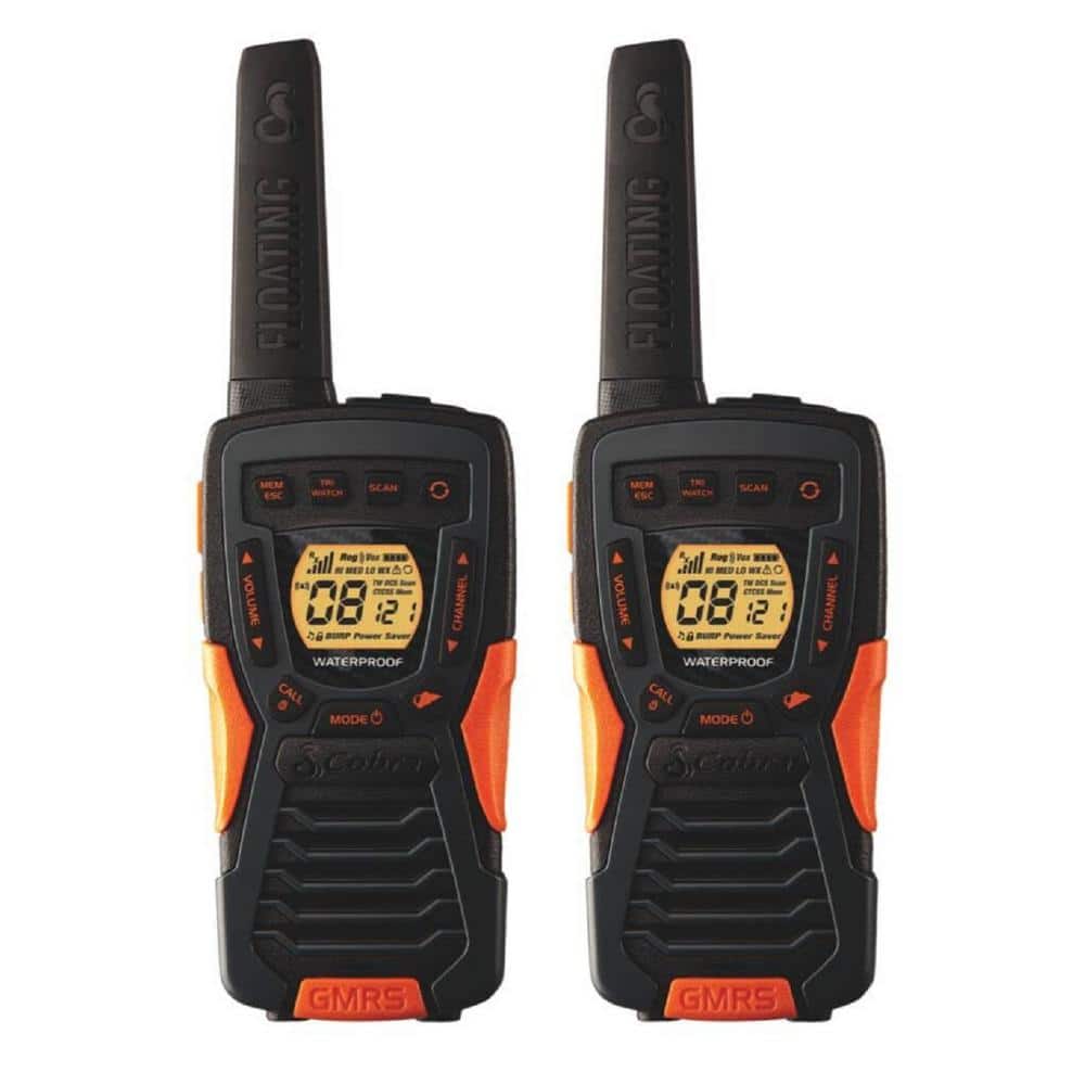 Cobra 37-Mile Range Rugged and Floating 2-Way Radio with Rewind  ACXT1035RFLT HD The Home Depot
