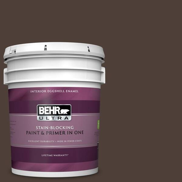 BEHR ULTRA 5 gal. #UL110-23 Polished Leather Eggshell Enamel Interior Paint and Primer in One