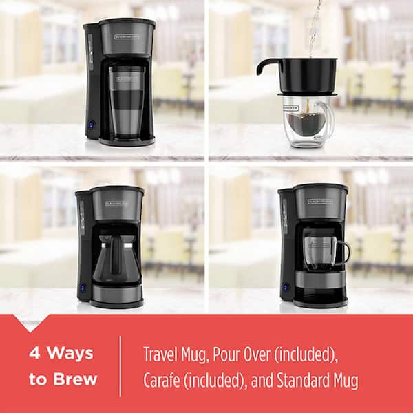black and decker, Kitchen, Black Decker Cafeteria Brew And Go Includes 5  Ounce Travel Mug Coffee
