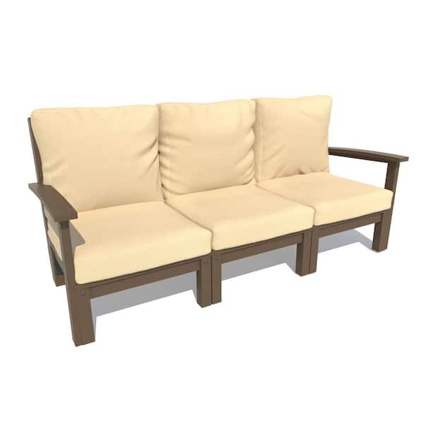 Highwood Bespoke Deep Seating 1-Piece Plastic Outdoor Couch with Cushions
