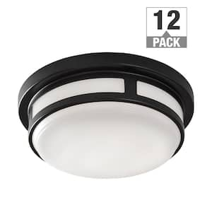 Hampton Bay 11 in. Round White Indoor Outdoor LED Flush Mount