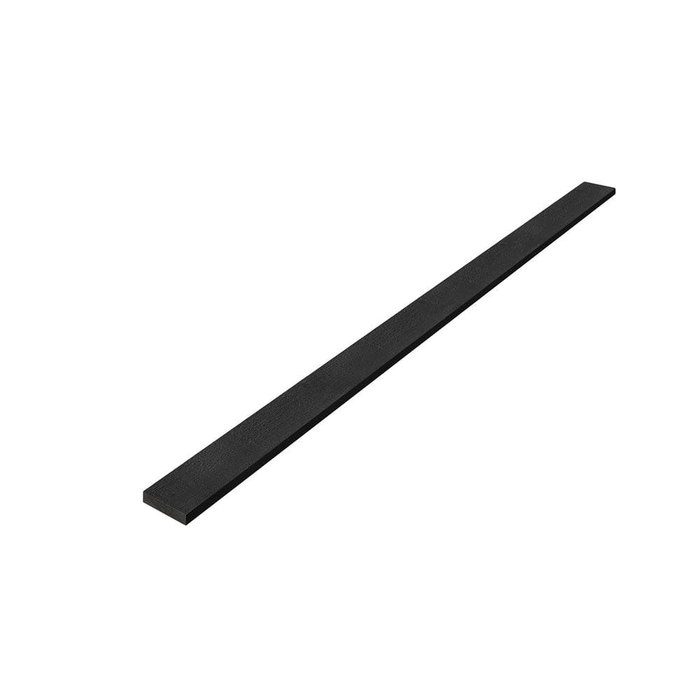 Edge 1 in. x 4 in. x 8 ft. Black Primed Square S1S2E Exterior Trim