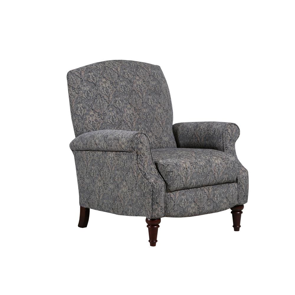 Lane Ramesy 32 in. Width Big and Tall Blue/Gray Chenille 3 Position Recliner 600111 Ramsey