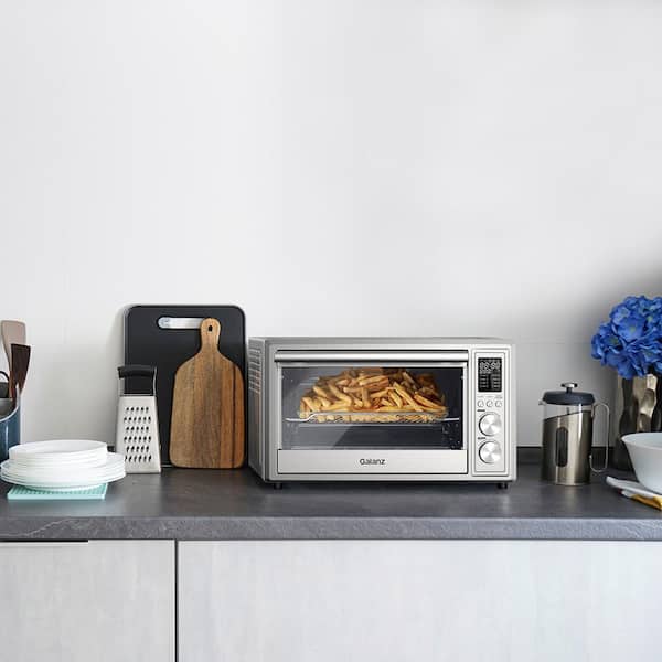 1.1 cu. ft. 1800-Watt 6-Slice Stainless Steel Toaster Oven with Convection, Air Fryer and Rotisserie