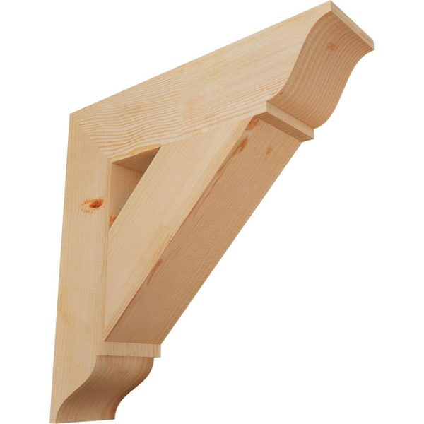 Ekena Millwork 5.5 in. x 26 in. x 26 in. Douglas Fir Traditional Smooth Bracket