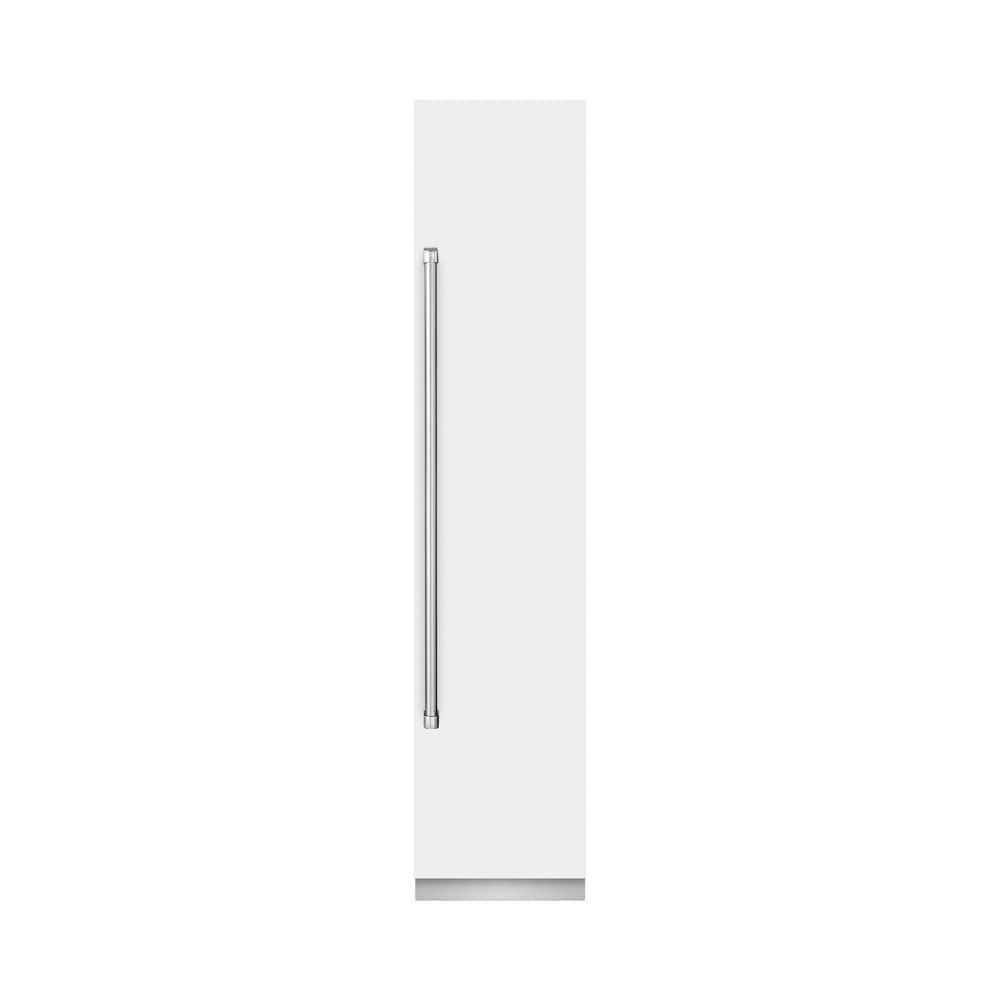 18 in. 8.6 cu. ft. Right Hinge Upright Column Freezer in White Matte with Graphite Gray Interior