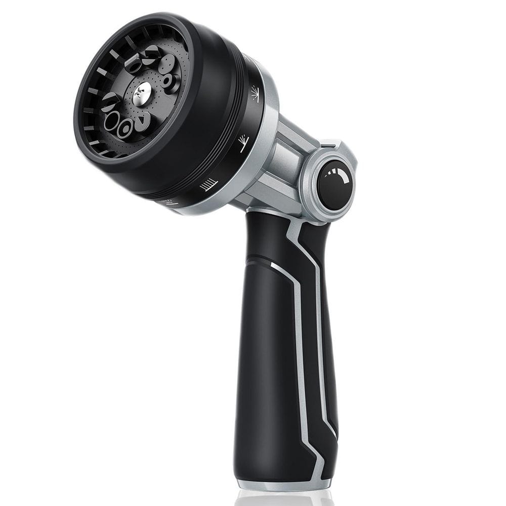 Full-Metal Garden Hose Nozzle with 10 Adjustable Patterns, Thumb Flow Control, High-Flow Sprayer, 1 Piece price history on PriceWatchPro