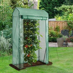 39 in. x 20 in. x 67 in. Green Walk-in Garden Greenhouse Hot House Tomato Plant Warm House