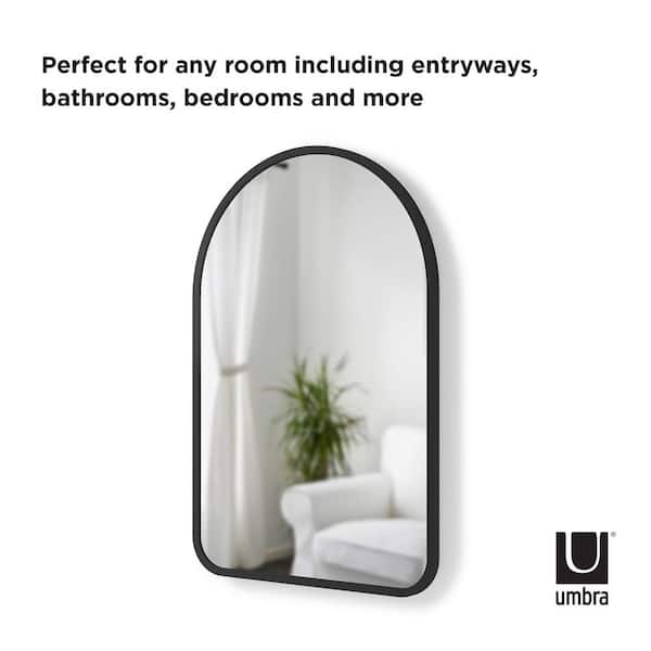 Bedroom or Other Living Spaces 60.96x91.44cm Black Umbra Hub Arched Wall Mirror for Your entryway 24x36 