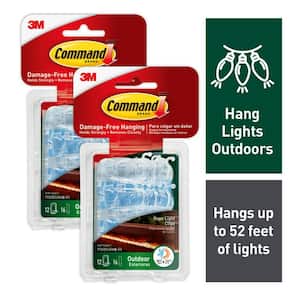 Clear Outdoor Rope Light Clips (2-Pack) (24 Hooks, 32 Water Resistant Strips)