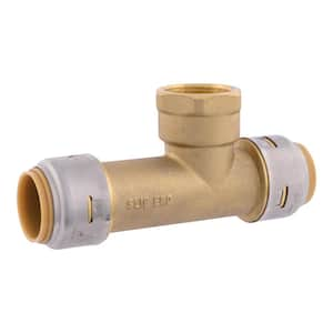 Max 3/4 in. Push-to-Connect x Push-to-Connect x FIP Brass Expansion Tank Tee Fitting (3-Pack)