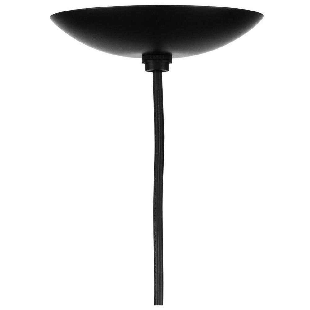 Atwell Matte Black Glass Globe Pendant Light