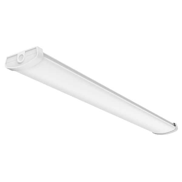 46 in. x 6 in. White LED Wrap Light Fixture 4700 Lumens 120V 3000K 4000K 5000K Dimmable Garage Lighting
