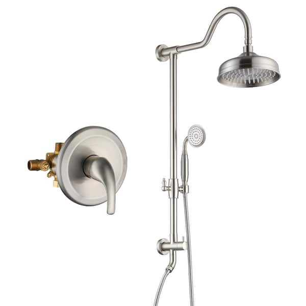 Builders Single-Handle 1-Spray Pressure Balance Shower hotsell Faucet in Brushed Nickel