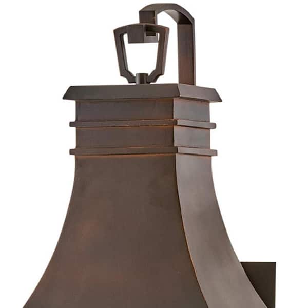 HINKLEY - Beacon Hill 3-Light Blackened Copper Hardwired Outdoor Wall Lantern Sconce