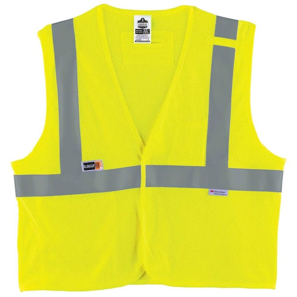 Ergodyne GLoWEAR 4X-Large/5X-Large Lime Hi-Vis Type R Class 2 FR Modacrylic Vest