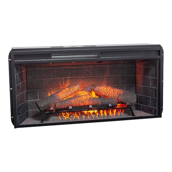 36 in. Infrared Built-in Electric Fireplace Insert with Removable Trim kit Remote and Touch Panel