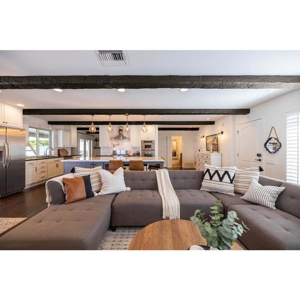 Dark Walnut Hand Hewn Faux Wood Beam 12.75 ft