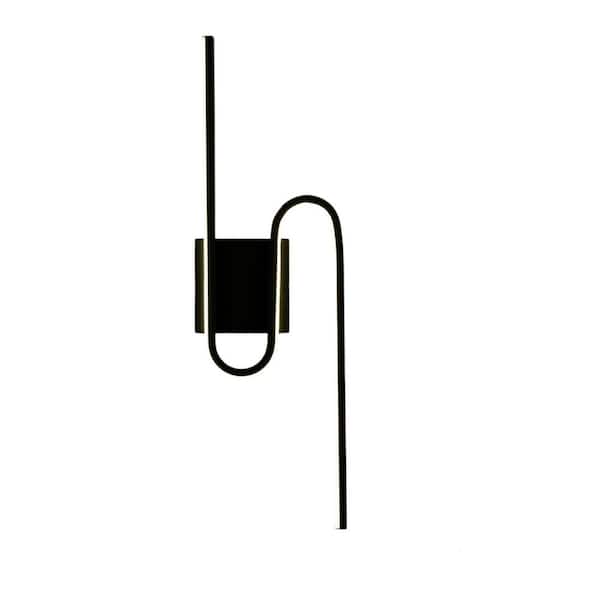 26.38 in. Black Modern Indoor LED Sconces Wall Lighting Metal