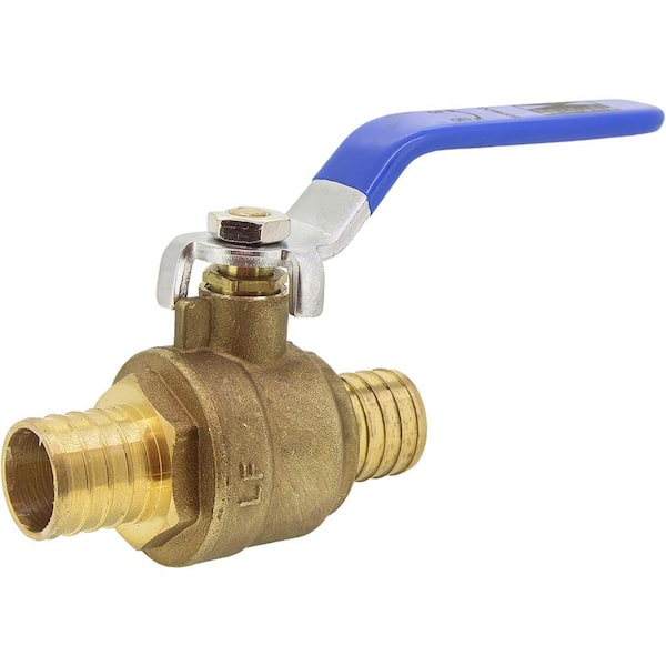 REVALVED 3/4 in. PEX Full Port Brass Ball Valve With Blue Handle